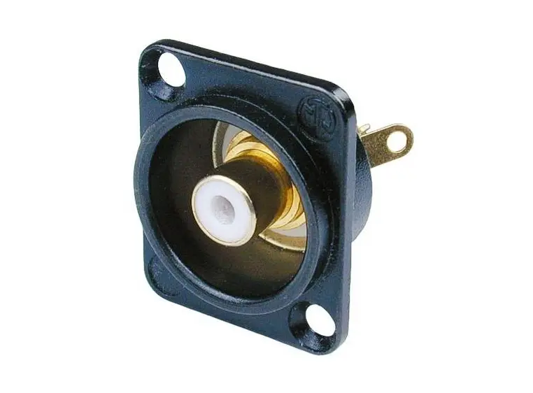 Neutrik NF2DB9 phono ch. hvit isolert 